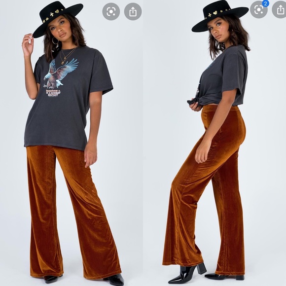 Princess Polly Pants - NWT Princess Polly Theo Velvet Flare size 8